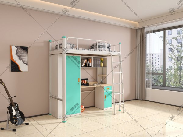 菲蒙家具冷轧钢学生宿舍公寓铁架床更耐用