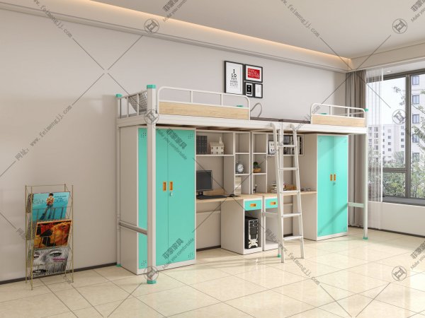 大学生公寓组合床冷轧钢不易脱漆生锈